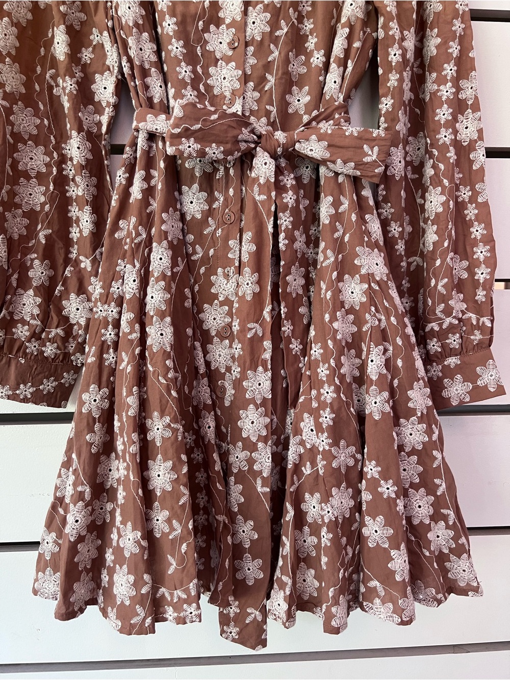 NWT Floral Embroidery Button Down
Flared Mini Dress - Picture 8 of 13